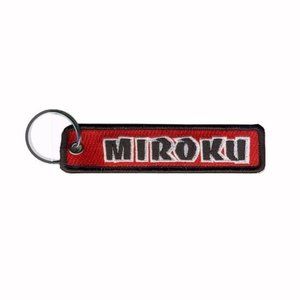 Miroku Red Key Chain Fob Embroidered - NEW Fast Ship